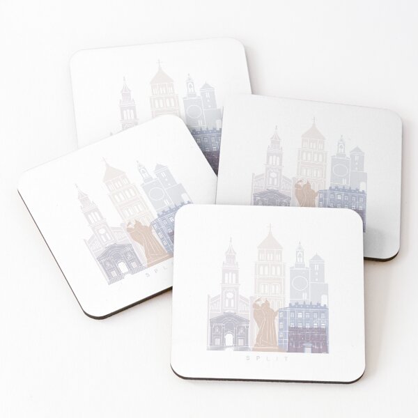 Item preview, SPLIT SKYLINE POSTER PASTEL designed and sold by paulrommer.