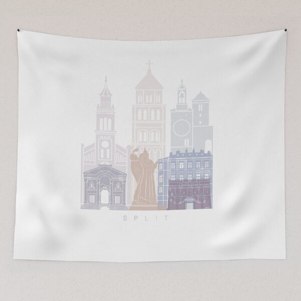 Item preview, SPLIT SKYLINE POSTER PASTEL designed and sold by paulrommer.