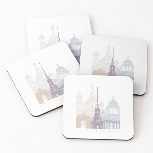 Item preview, ST. PETERSBURG SKYLINE POSTER PASTEL designed and sold by paulrommer.