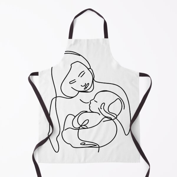 Item preview, Mother and her baby line art on white designed and sold by ciaobebo.