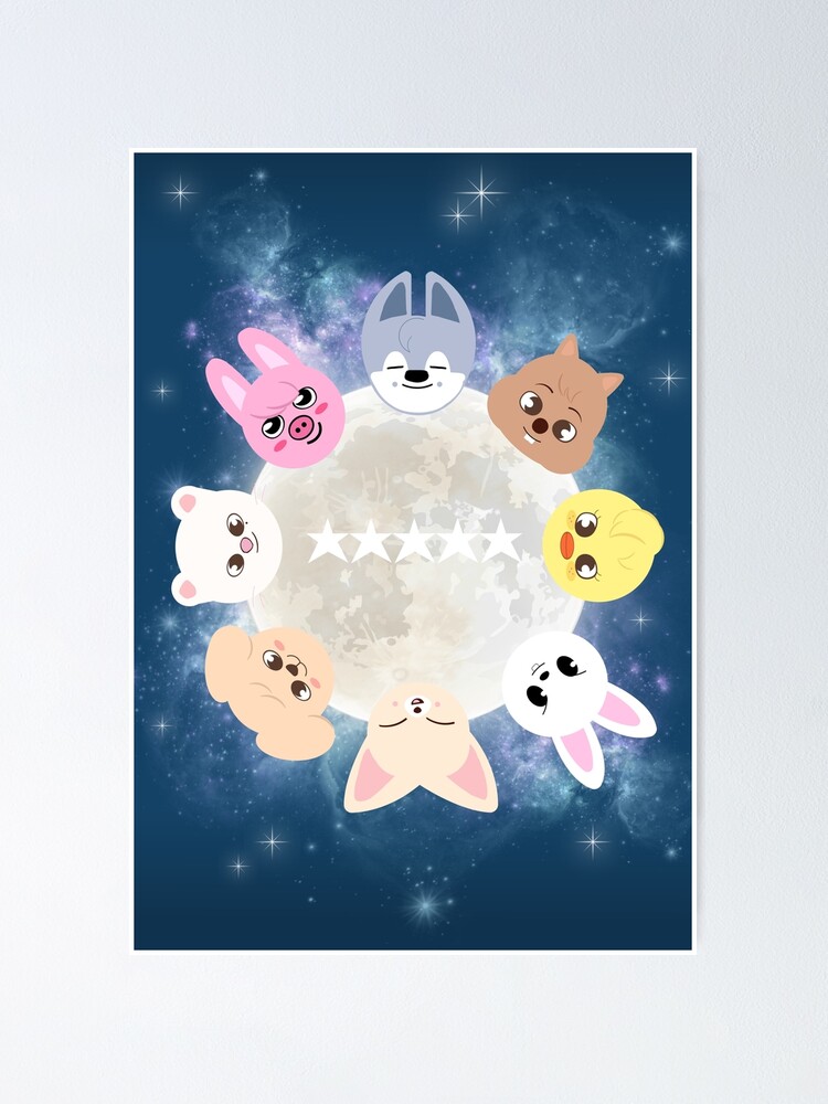 Stray Kids 5-STAR, Skzoo Moon Poster for Sale by StayKpopPrints