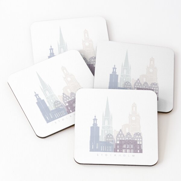 Item preview, STOCKHOLM SKYLINE POSTER PASTEL designed and sold by paulrommer.