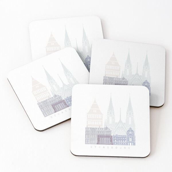Item preview, STRASBOURG SKYLINE POSTER PASTEL designed and sold by paulrommer.