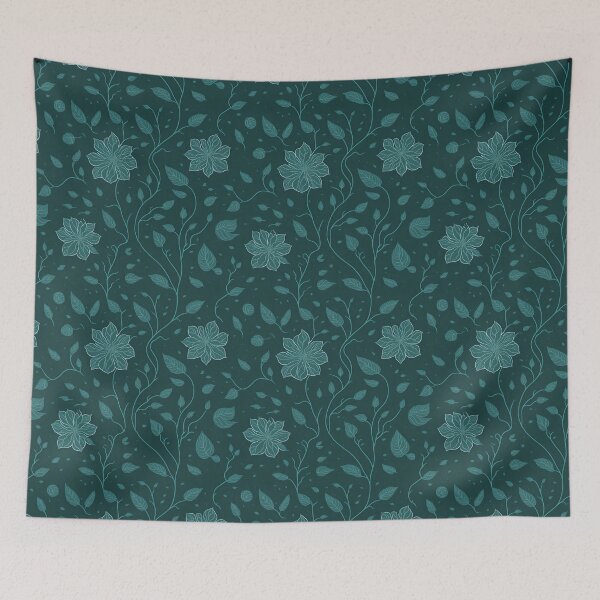 Item preview, Green Color Floral Pattern designed and sold by DesignCentrum.