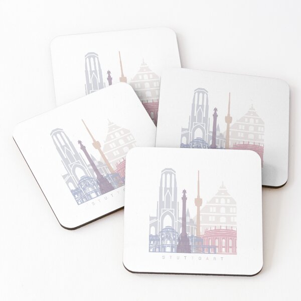 Item preview, STUTTGART SKYLINE POSTER PASTEL designed and sold by paulrommer.