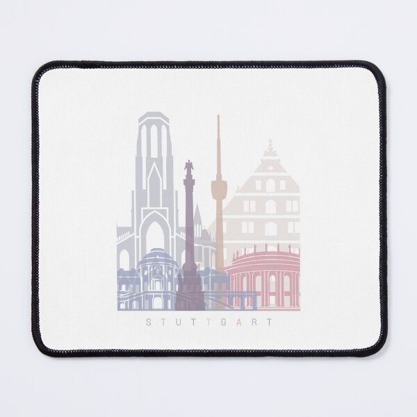 Item preview, STUTTGART SKYLINE POSTER PASTEL designed and sold by paulrommer.