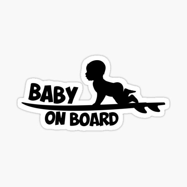Vista previa del artículo con la obra «Vinilo Bebé a Bordo Surf», diseñado y vendido por Island-Life.