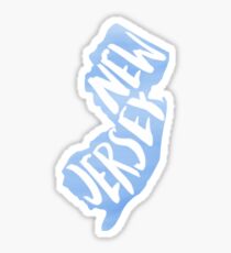 New Jersey Light Blue Watercolor Sticker