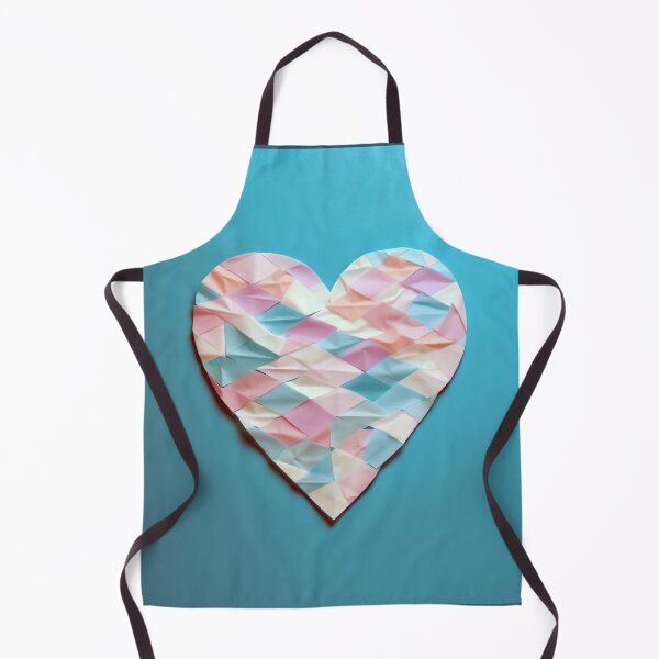 Item preview, Transgender Pride Abstract Mosaic Heart - Handmade Paper Doll Art in Vibrant Colors and Geometric Design^ designed and sold by stateofhuman.