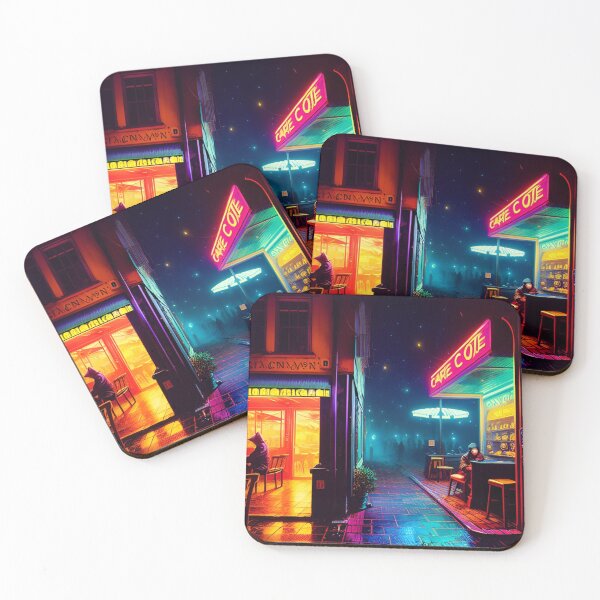 Item preview, Rainy Night Neon Retro Cafe designed and sold by Ima-Shel-Mae.