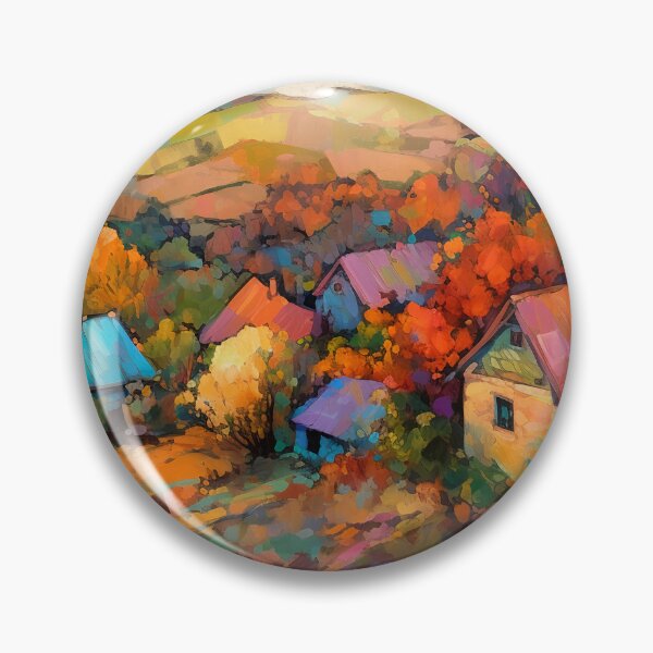 Item preview, Countryside village at sunset 4 designed and sold by Art by Lilia.