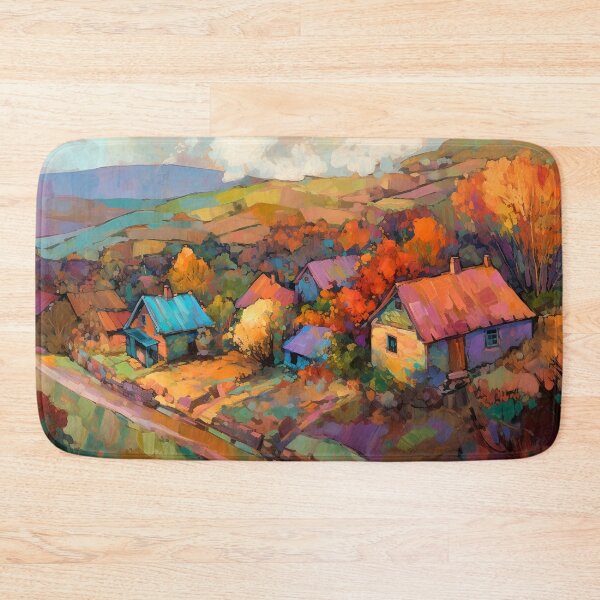 Item preview, Countryside village at sunset 4 designed and sold by Art by Lilia.