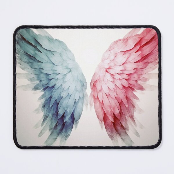 Item preview, Transgender Pride Abstract Angel Wings - Conceptual Art in Soft Color Blending and Photorealistic Style designed and sold by stateofhuman.