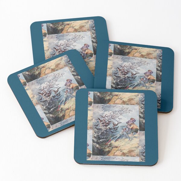 Item preview, Don Quixote raising his swords at birds and bats Graphic  designed and sold by Amamiokuma.