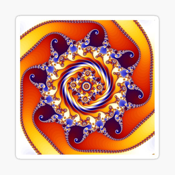 Colourful Mandelbrot Fractal Zoom Glossy Sticker
