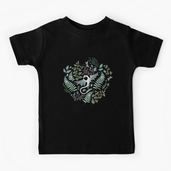 Vista previa del artículo con la obra «Dragones del bosque en tonos verdes sobre un fondo verde oscuro», diseñado y vendido por adenaJ.