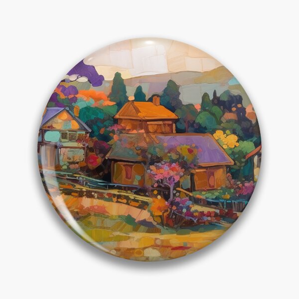 Item preview, Countryside village at sunset 6 designed and sold by Art by Lilia.