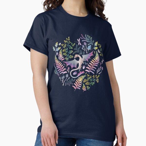 Item preview, Forest dragons rainbow colours on navy designed and sold by adenaJ.