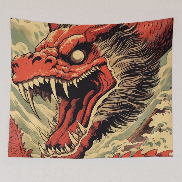 Item preview, Roaring Red Dragon - Fiery Fantasy Art designed and sold by JustArtDesign9.
