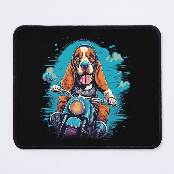 Item preview, Basset Hound riding a motorcycle designed and sold by Gerald Waters.