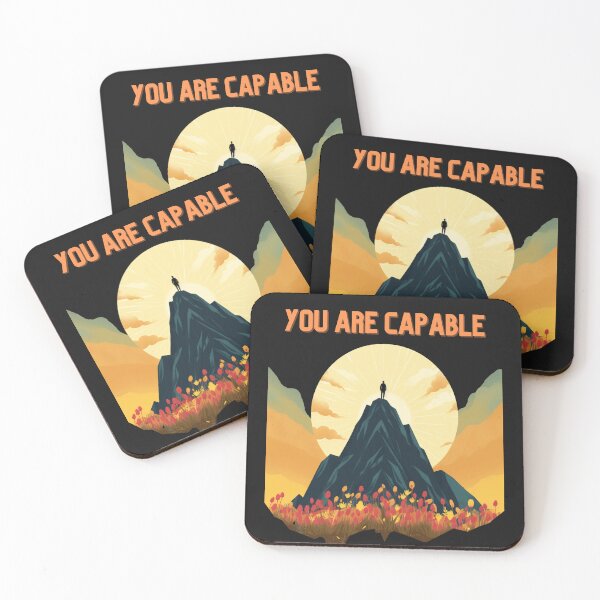 Item preview, You Are Capable : Mountain Scene Positive Affirmation designed and sold by MTJ-Mushrooms.