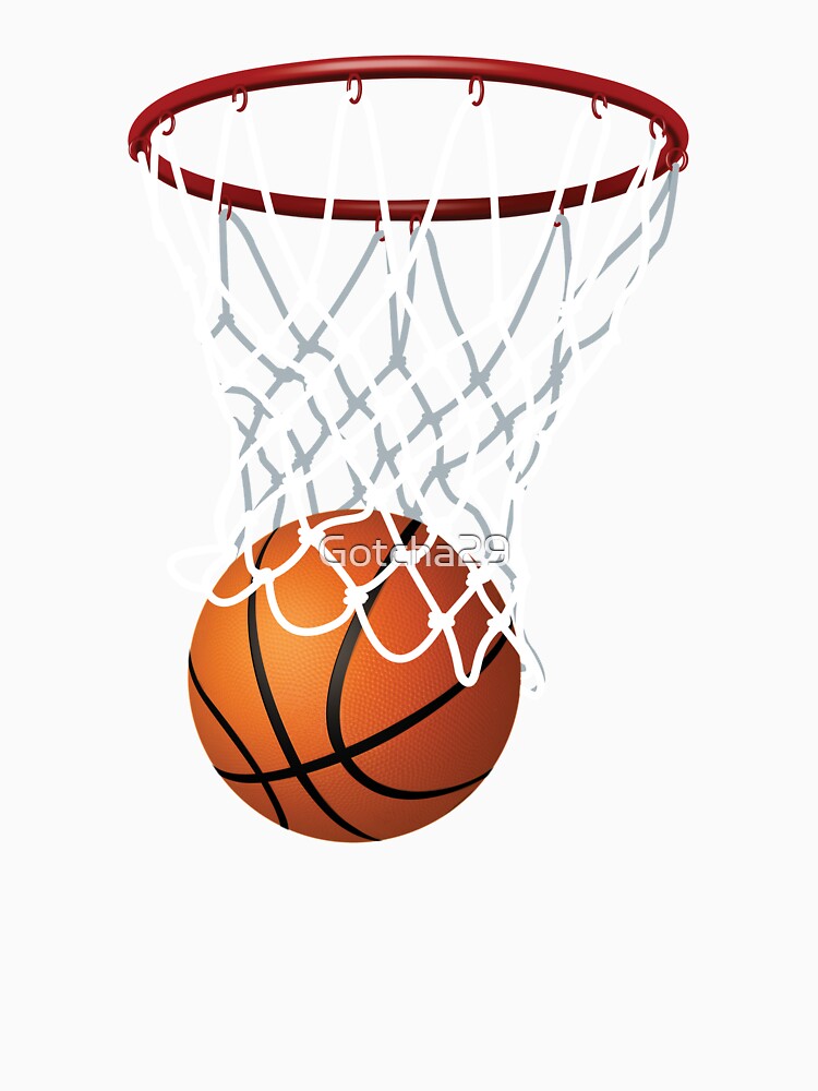 "Basketball and Hoop Net" Tshirt for Sale by Gotcha29 Redbubble