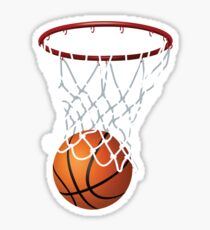Basketball and Hoop Net Sticker