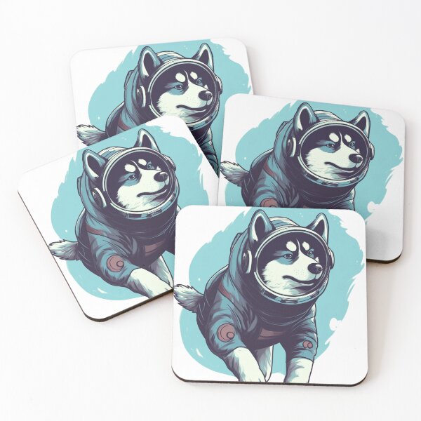 Item preview,  Cute Astronaut Husky Dog in Space designed and sold by leanestoboes.