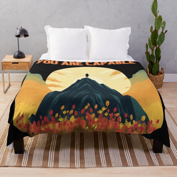 Item preview, You Are Capable : Mountain Scene Positive Affirmation designed and sold by MTJ-Mushrooms.
