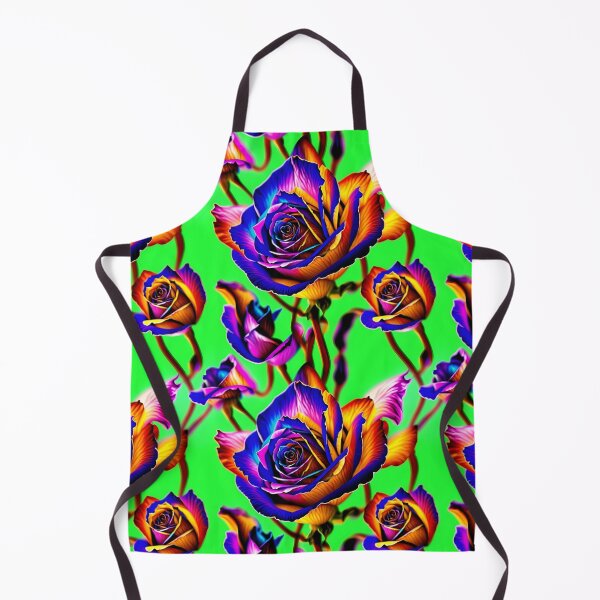 Item preview, Vivid colour roses bright blue pink orange, green background designed and sold by LorrieBee.