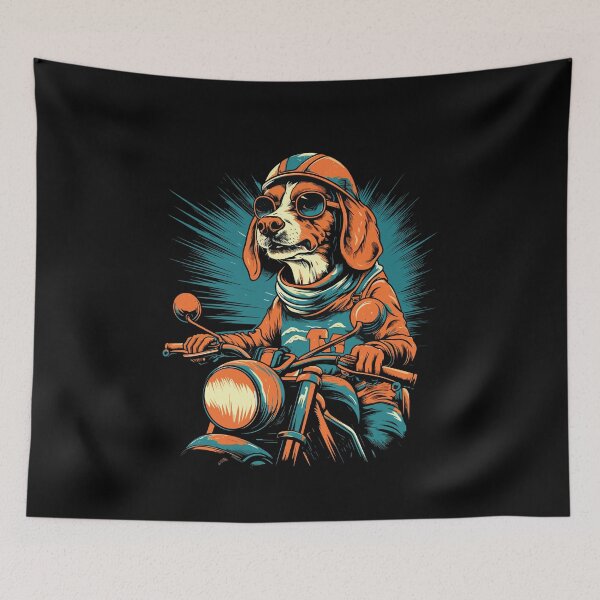 Item preview, A Beagle dog riding a motorcycle designed and sold by Gerald Waters.