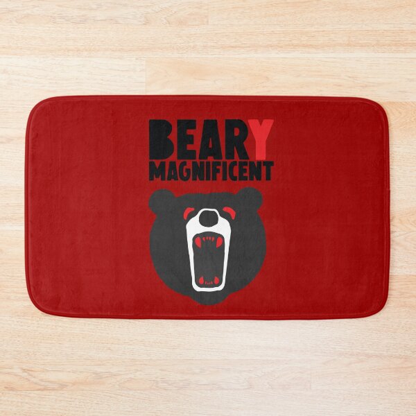 Item preview, Beary Magnificient Bear Fierce Face Brave Strong Character Fighter Black Red Eye Fang designed and sold by activlifewear.
