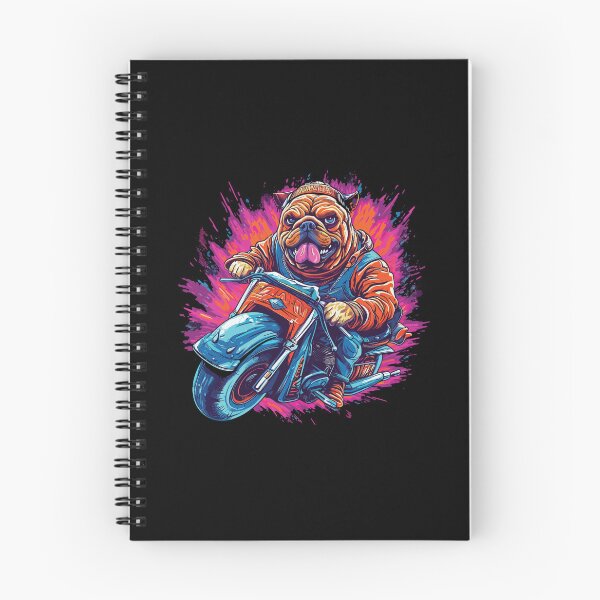 Item preview, A Bulldog dog riding a motorcycle designed and sold by Gerald Waters.