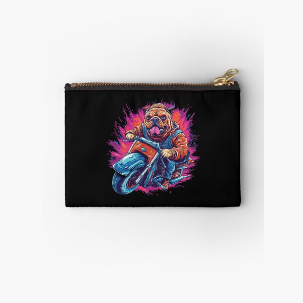 Item preview, A Bulldog dog riding a motorcycle designed and sold by Gerald Waters.