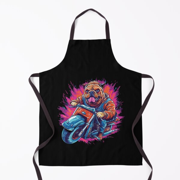 Item preview, A Bulldog dog riding a motorcycle designed and sold by Gerald Waters.