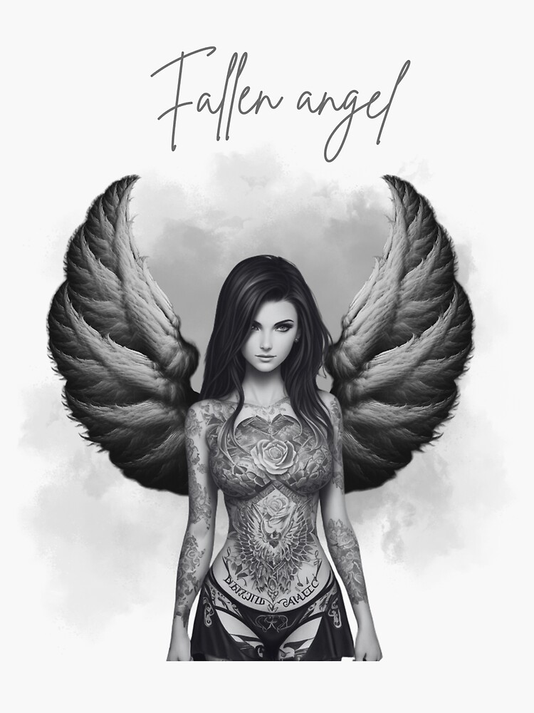 Girl With Wings Tattoo On The Back Looking Like An Angel Stock Photo -  Download Image Now - iStock