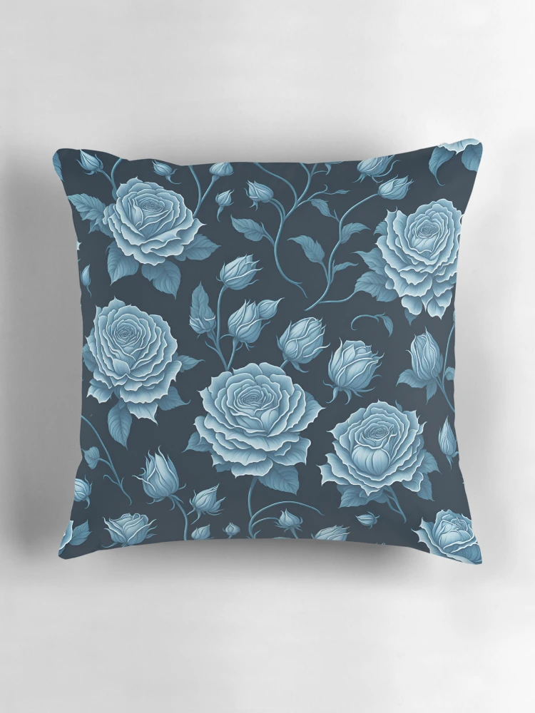 Thumbnail 3 of 4, Pillow, White Color Roses Pattern designed and sold by DesignCentrum.