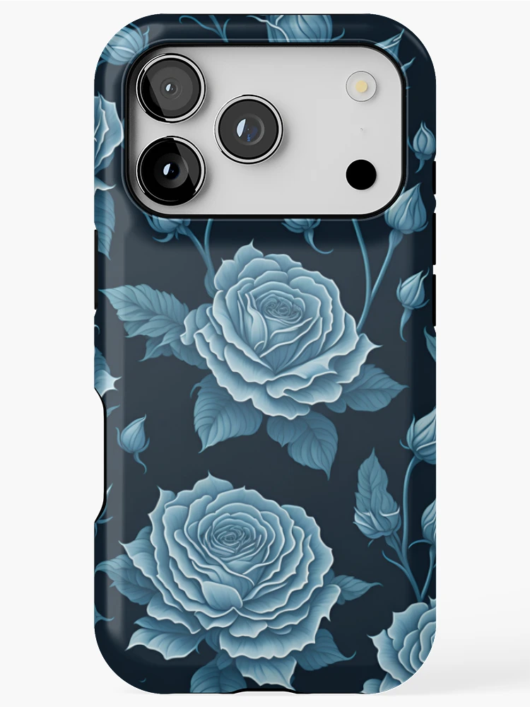 Thumbnail 1 of 4, iPhone Case, White Color Roses Pattern designed and sold by DesignCentrum.