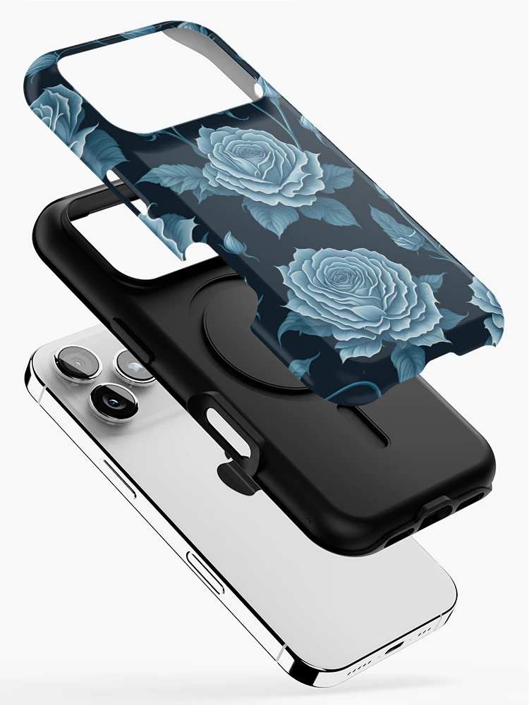 Thumbnail 2 of 4, iPhone Case, White Color Roses Pattern designed and sold by DesignCentrum.