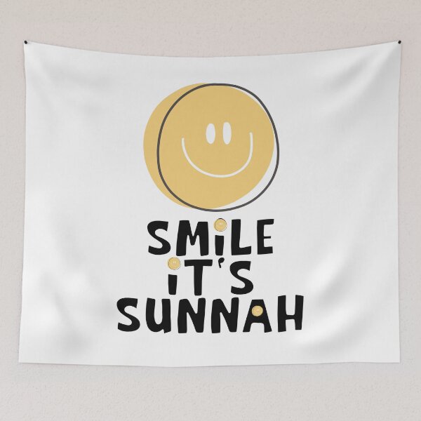 Item preview, Smile It's Sunnah Islamic Muslim Quote designed and sold by ZamZamDesign.