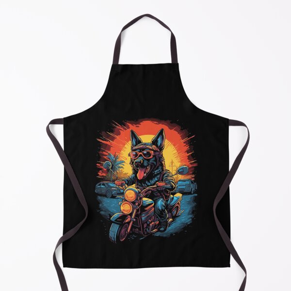 Item preview, A German Shepherd dog riding a motorcycle designed and sold by Gerald Waters.