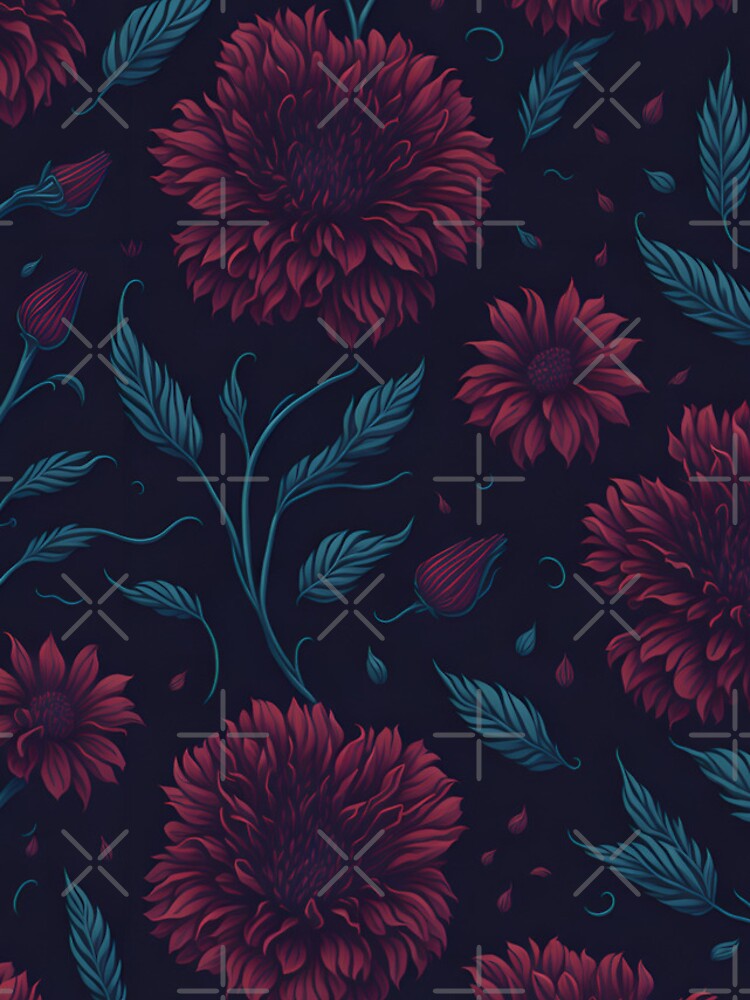 Thumbnail 4 of 4, iPhone Case, Red Color Floral Pattern designed and sold by DesignCentrum.