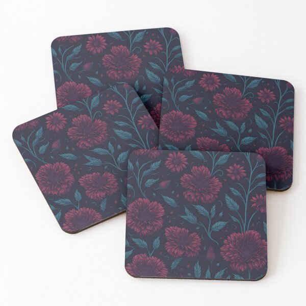 Item preview, Red Color Floral Pattern designed and sold by DesignCentrum.