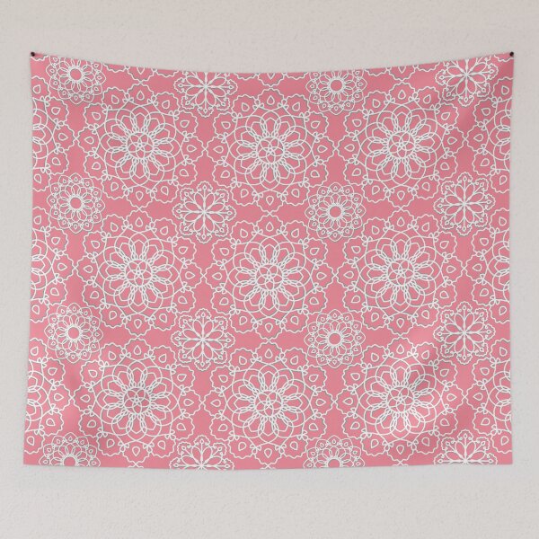 Item preview, Romantic white lace on Pink designed and sold by mixMixtli.