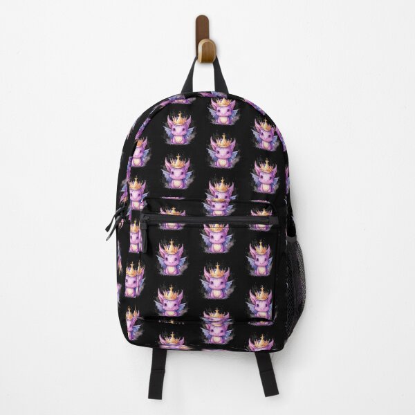 Item preview, Purple dragon wearing a gold crown watercolour designed and sold by baggycatsworld.