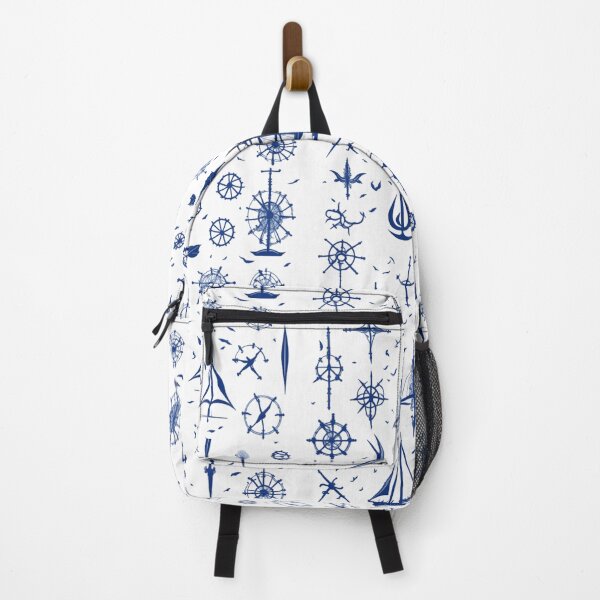 Item preview, Blue Nautical Themed Pattern / Ships and Wheels Pattern designed and sold by TGAL2.