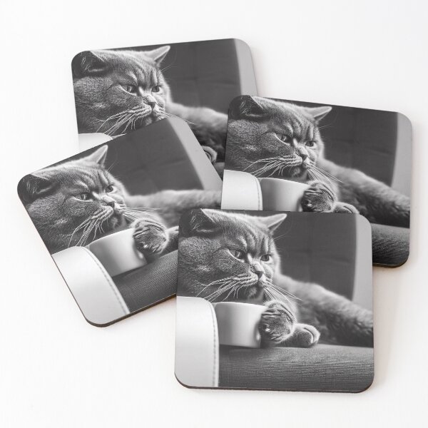 Item preview, Relaxing moments with cat and coffee designed and sold by vk09.