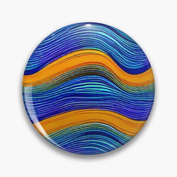 Item preview, Orange and Blue Wavy Lines designed and sold by calibrit.