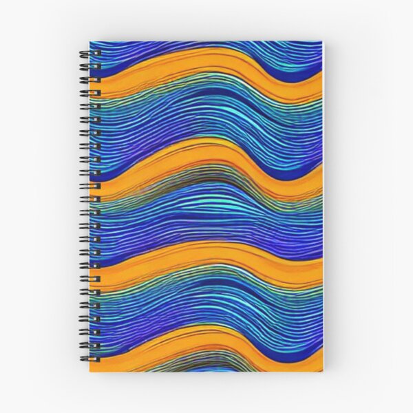 Item preview, Orange and Blue Wavy Lines designed and sold by calibrit.