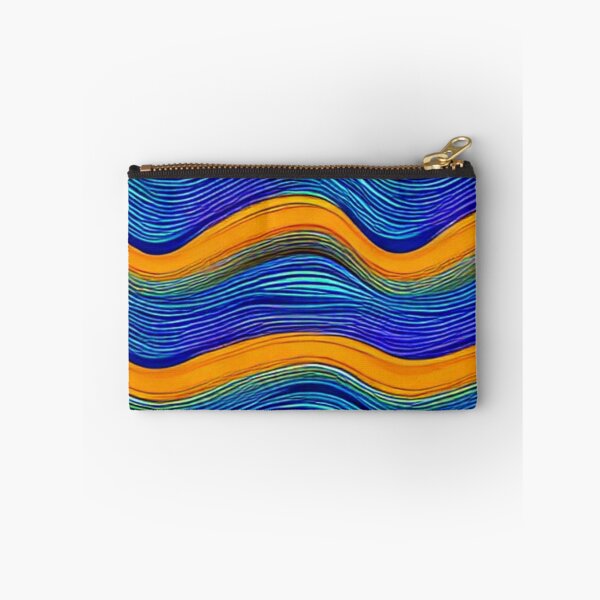 Item preview, Orange and Blue Wavy Lines designed and sold by calibrit.